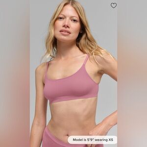 Alo Sheer Glow Bra Womens Small Pink Wild Rose